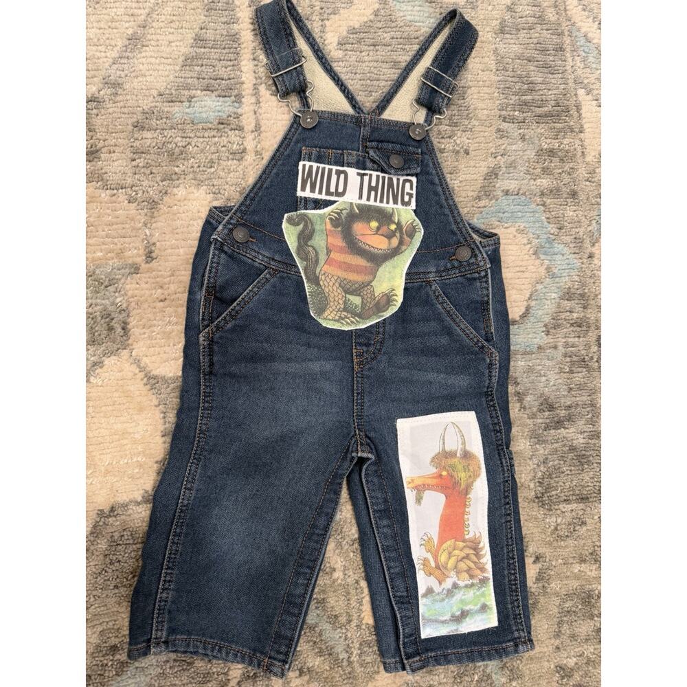 Cyndy Love Designs Levi Overalls, Wild Thing Denim Overalls,12 Months NEW $60